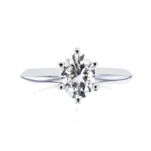 0.9ct Knife-Edge Oval Ring