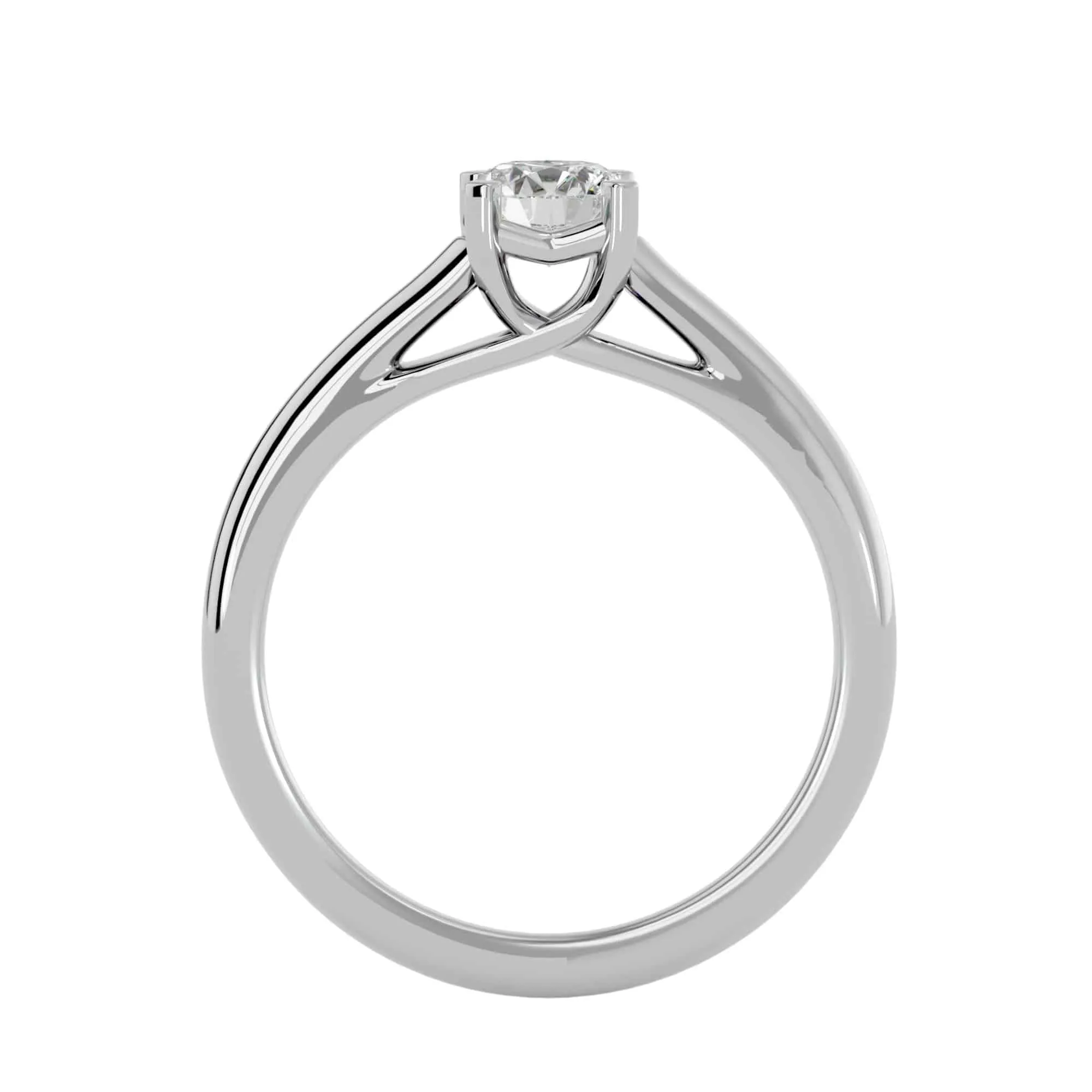 1.00ct  Crossed Claws High Dome Solitaire Engagement Ring