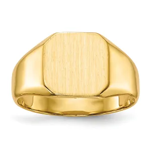 10k 9.5x9.5mm Closed Back Signet Ring