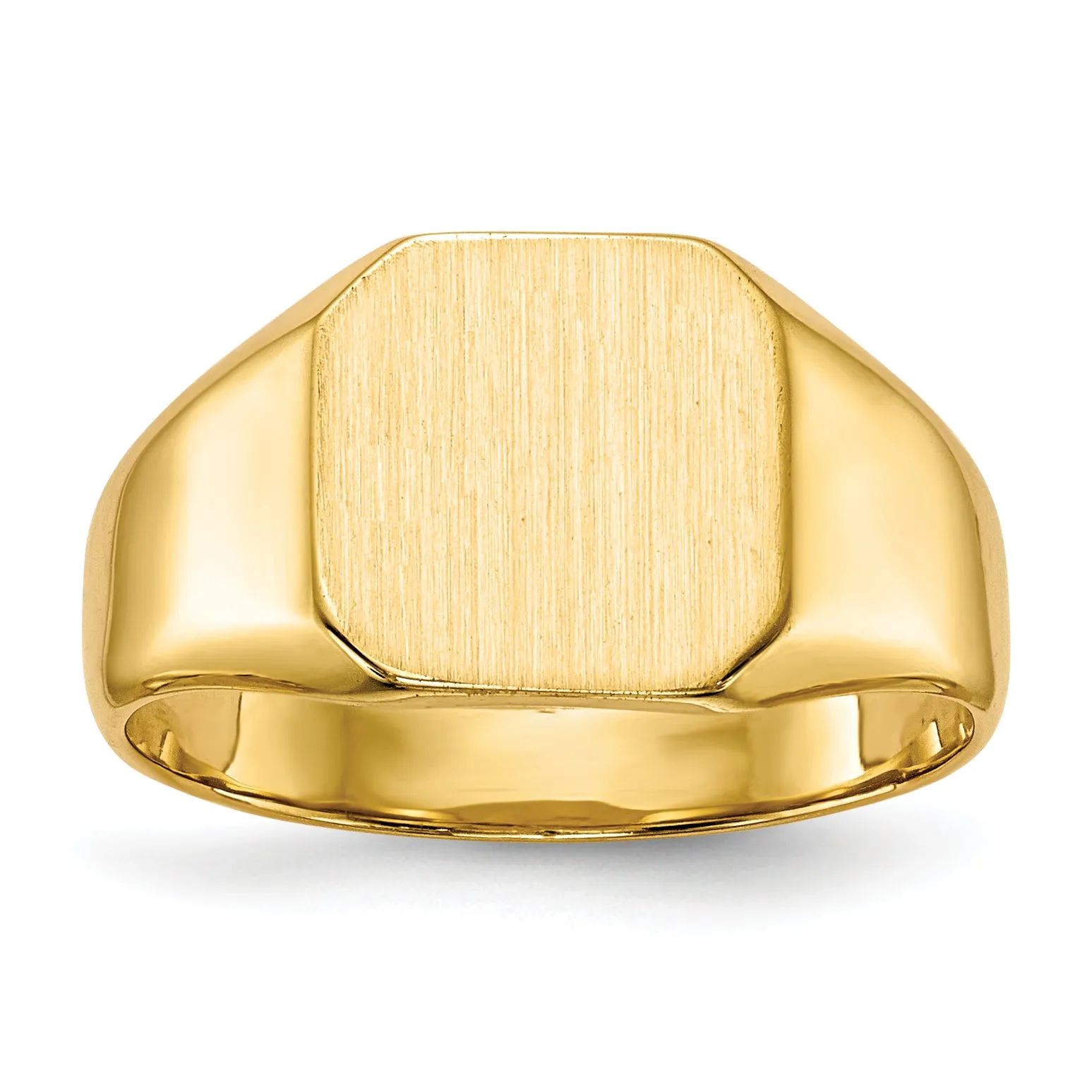 10k 9.5x9.5mm Closed Back Signet Ring