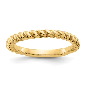 10K Polished Twisted Band-10D908