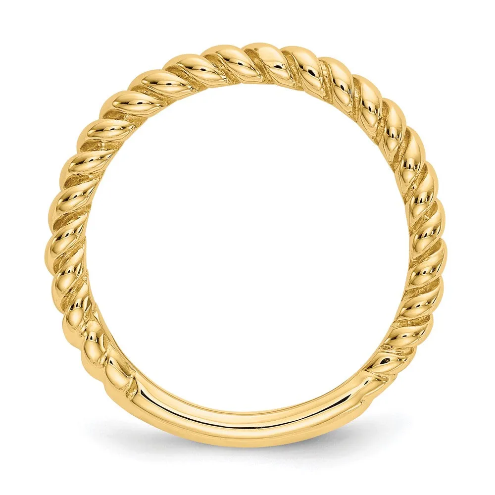10K Polished Twisted Band-10D908