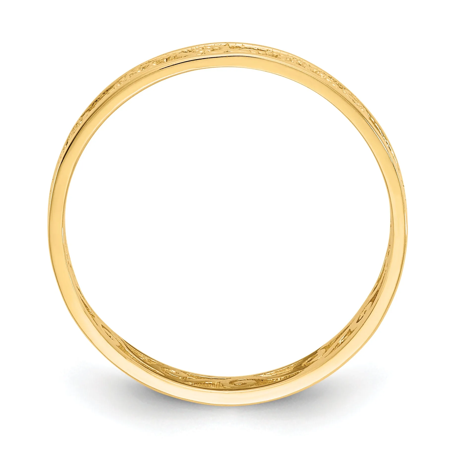 10K Polished/Textured Ring