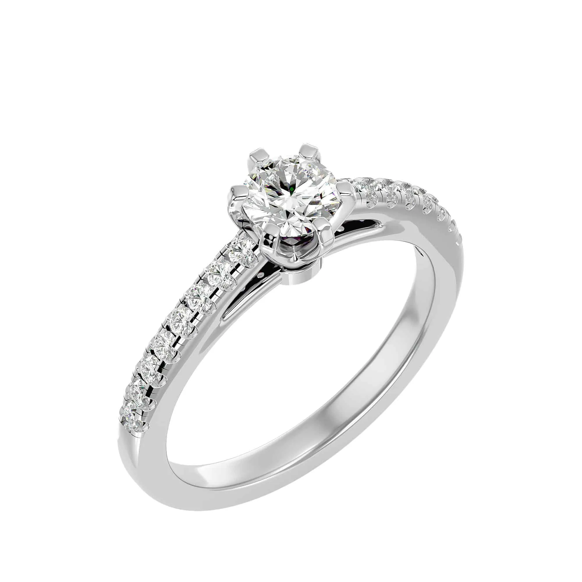 1.42ct 6 Prong Solitaire Engagement Ring