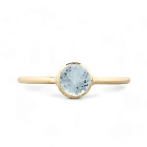 14K Gold Filled Lab Aquamarine Stacking Ring