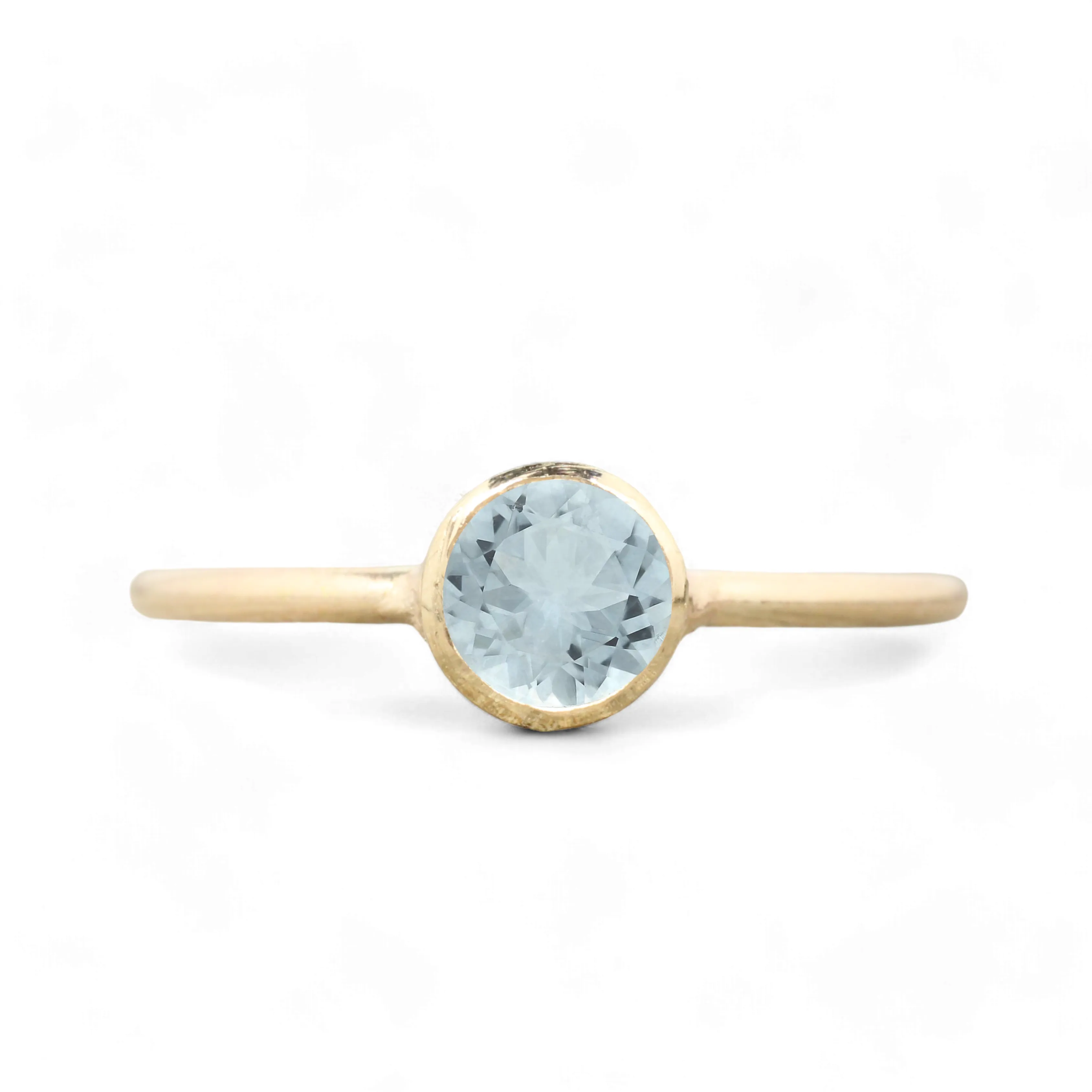 14K Gold Filled Lab Aquamarine Stacking Ring