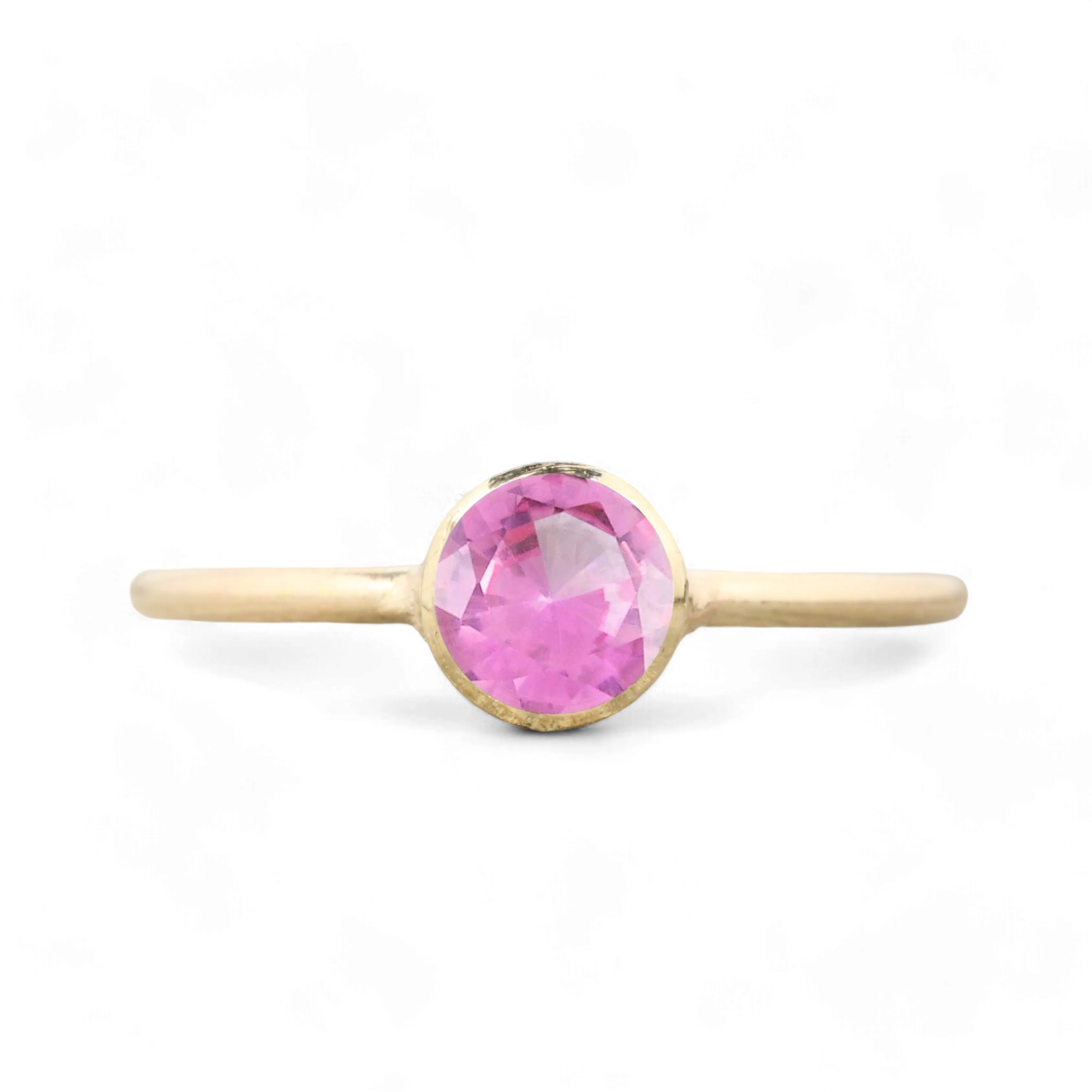 14K Gold Filled Lab Pink Tourmaline Stacking Ring