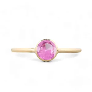 14K Gold Filled Lab Pink Tourmaline Stacking Ring