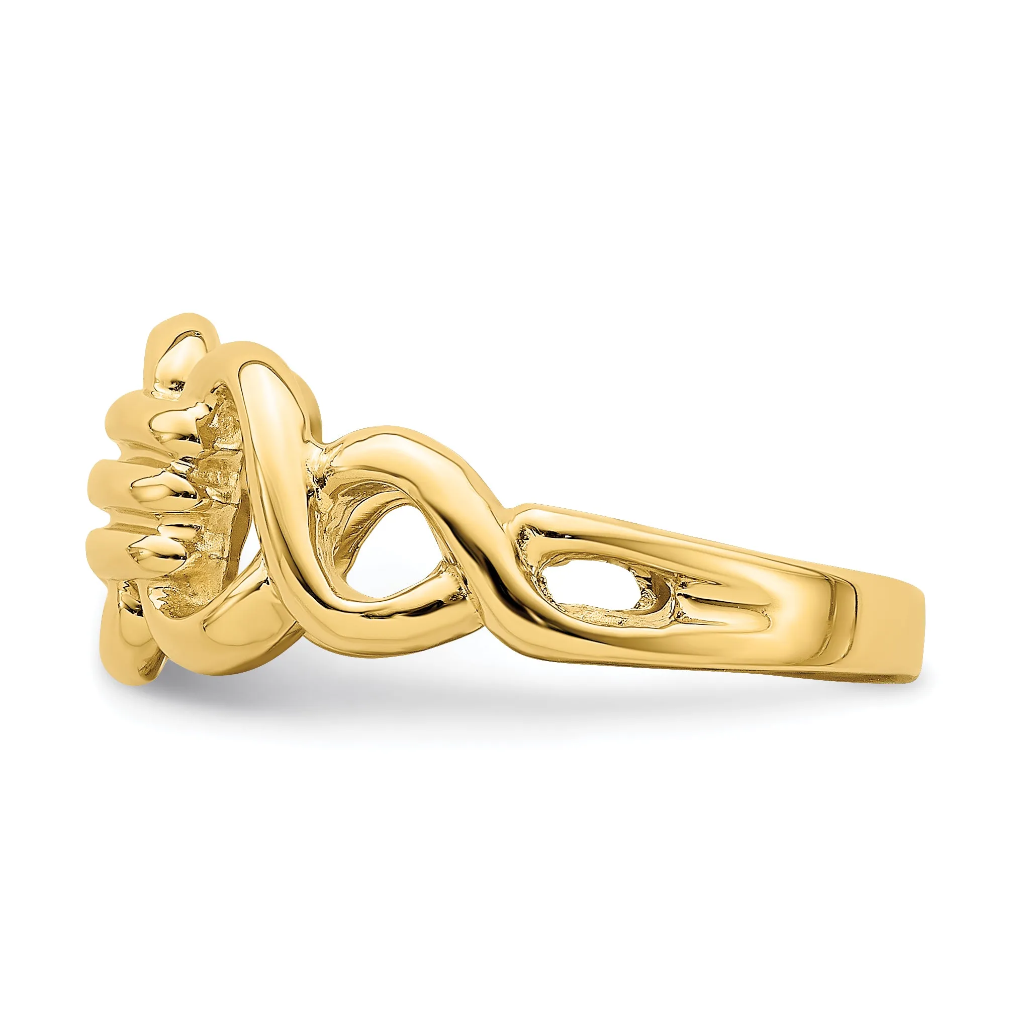 14K Polished Freeform Links Ring