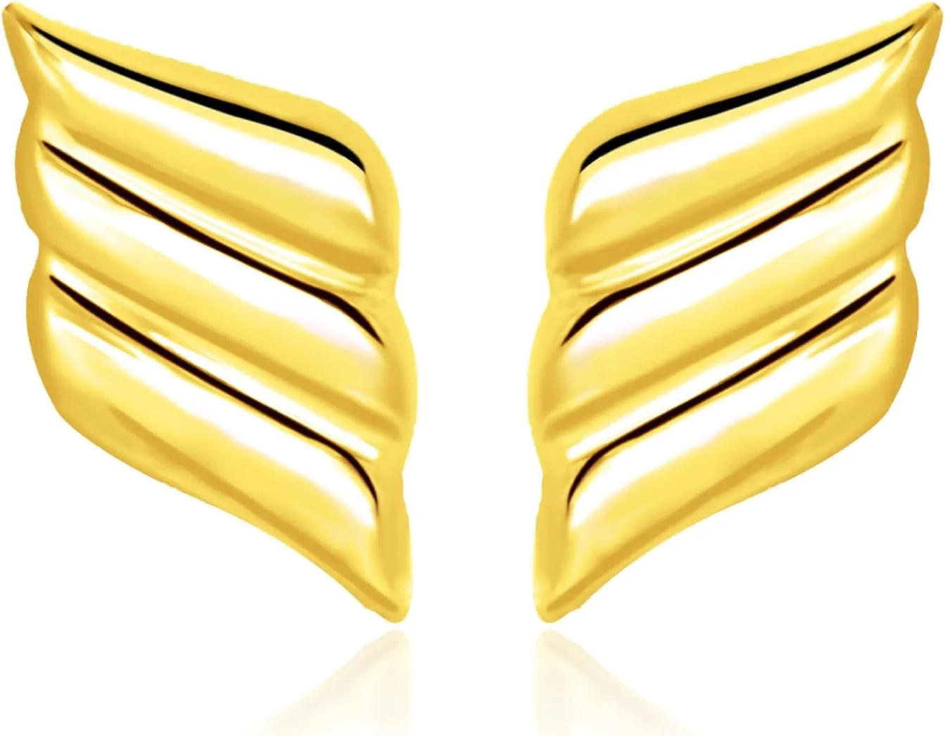 18k Gold Chunky Statement Earrings Vintage Wing Stud Earrings For Women Trendy Silver Geometric Wing Earrings Vintage Fashion Earrings For Women