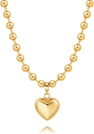 18K Gold Plated Pendant Necklace Medallion Coin Heart Y Shaped Chain Toggle Necklace for Women JewelryAttractive Design