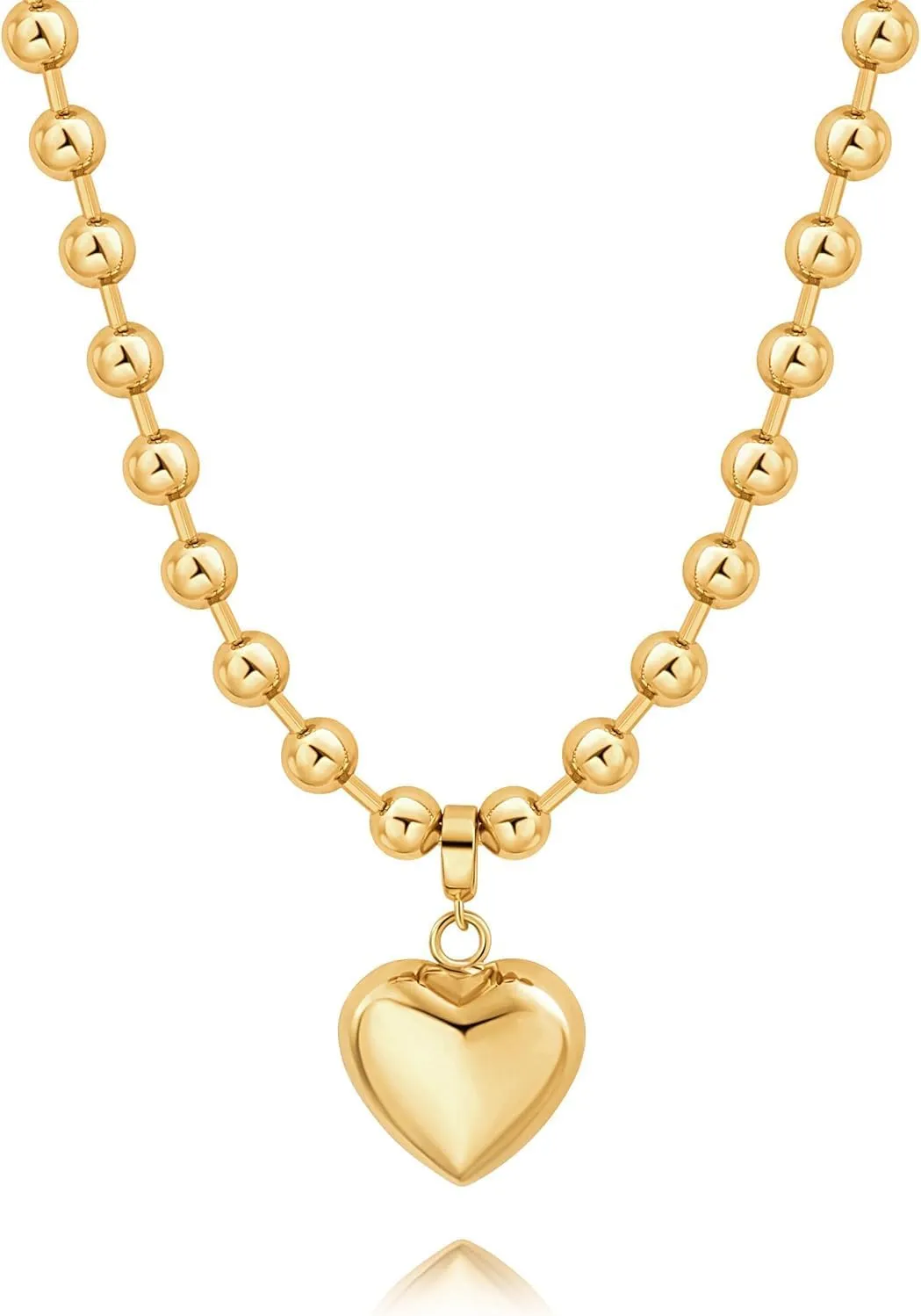 18K Gold Plated Pendant Necklace Medallion Coin Heart Y Shaped Chain Toggle Necklace for Women JewelryAttractive Design