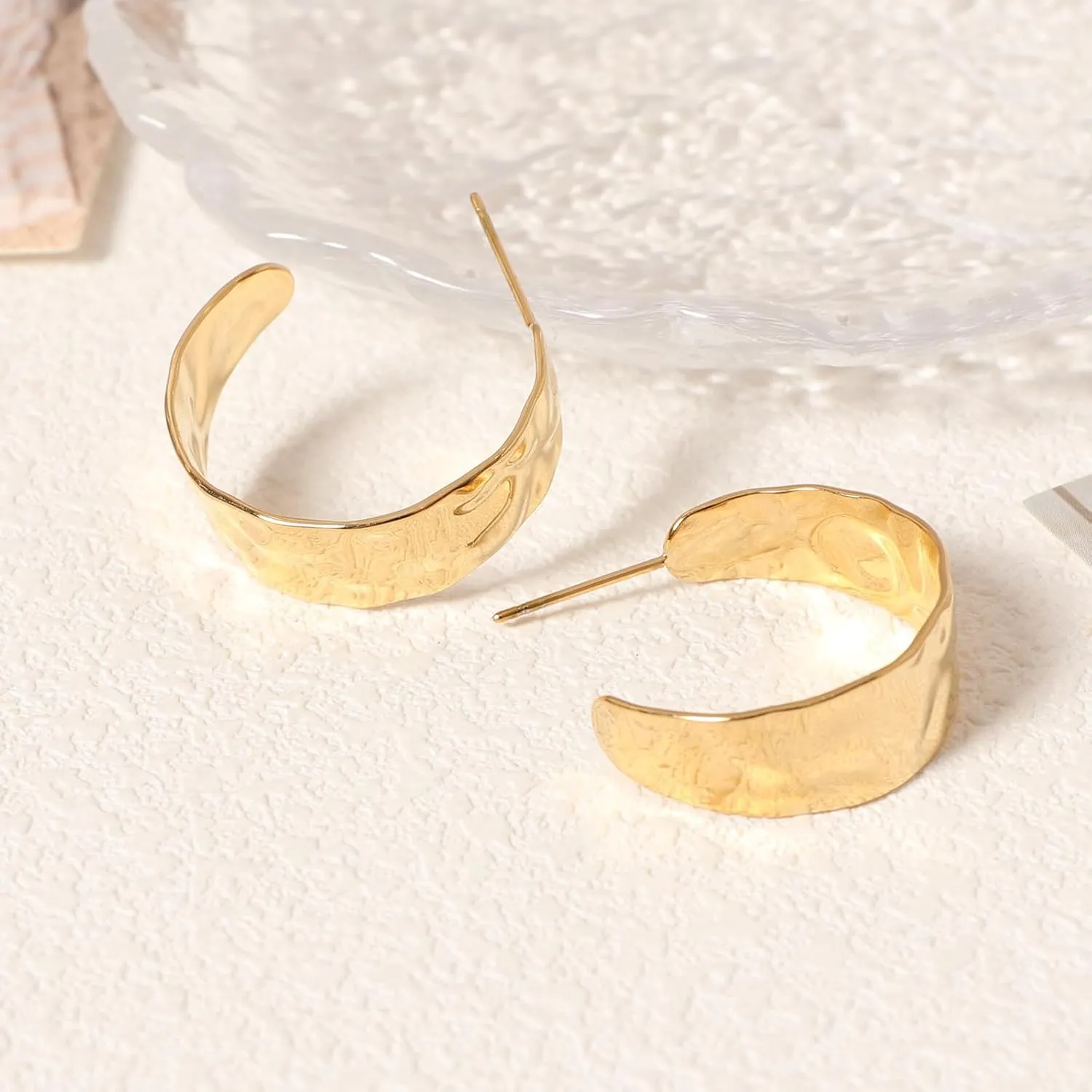 18K Real Gold Plating Heart/Half Hoop Earrings Boho Trendy Dragonfly Earrings Jewelry Gift for Women