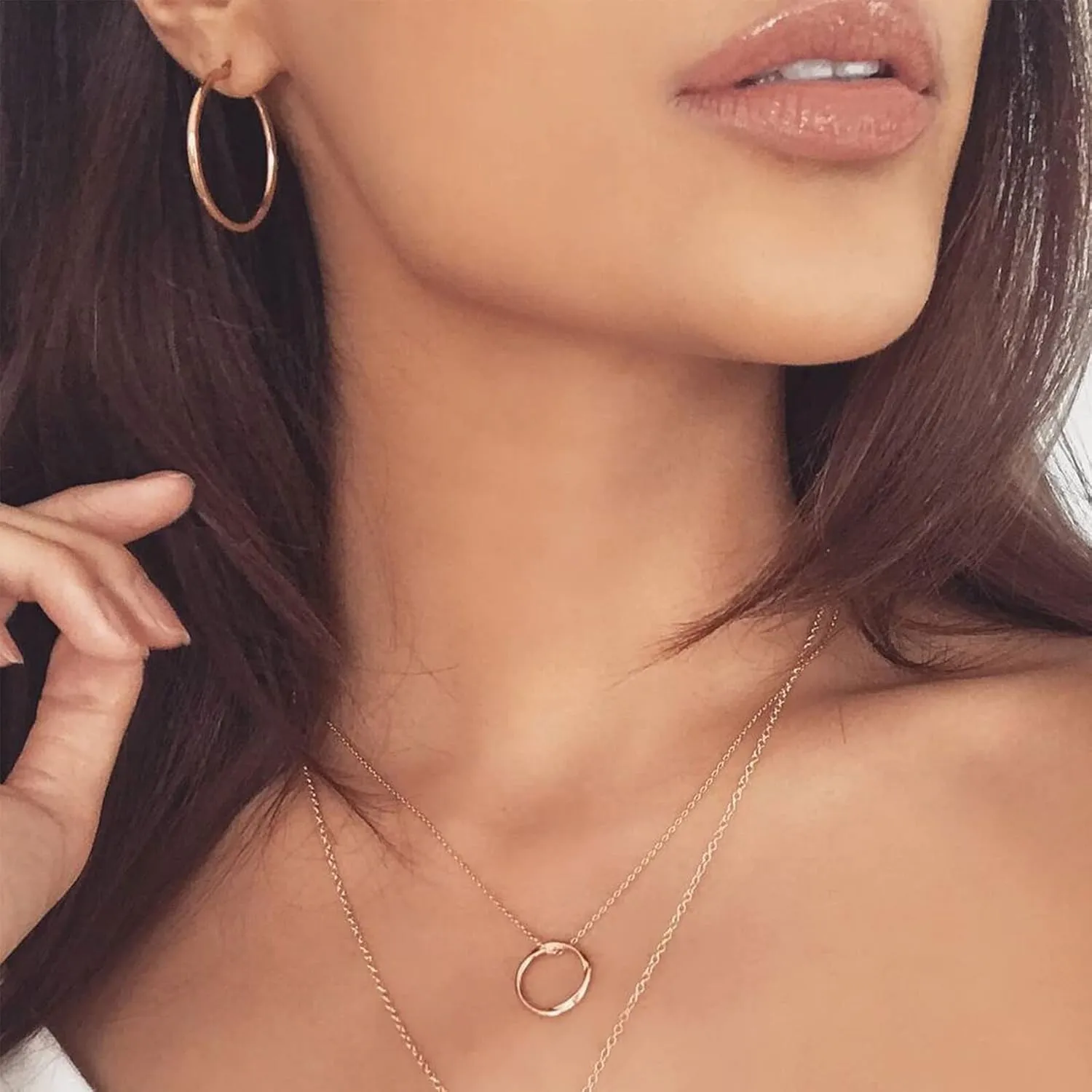 2mm Sterling Silver Big Hoop Earrings For Women - Large Hypoallergenic Circle Endless Thin Oversize Silver Hoops