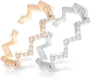 2Pcs Adjustable Wave Shaped Rings for Women and Knuckle Finger Rings present for Birthdays Graduations and Special Occasions