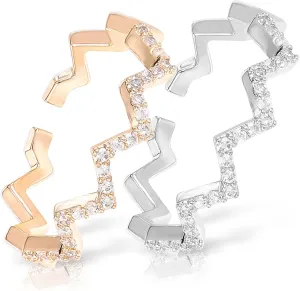 2Pcs Adjustable Wave Shaped Rings for Women Knuckle Rings Fashionable Stackable Finger Jewelry for Daily Wear Special Occasions