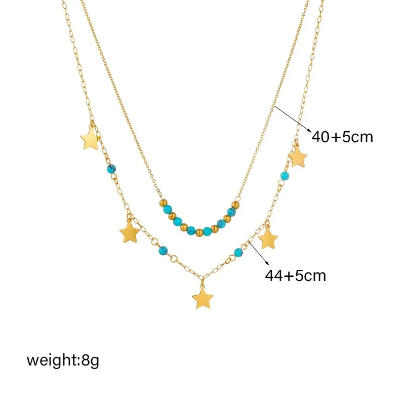 316L Stainless Steel Eye Star Pendant Necklace For Women