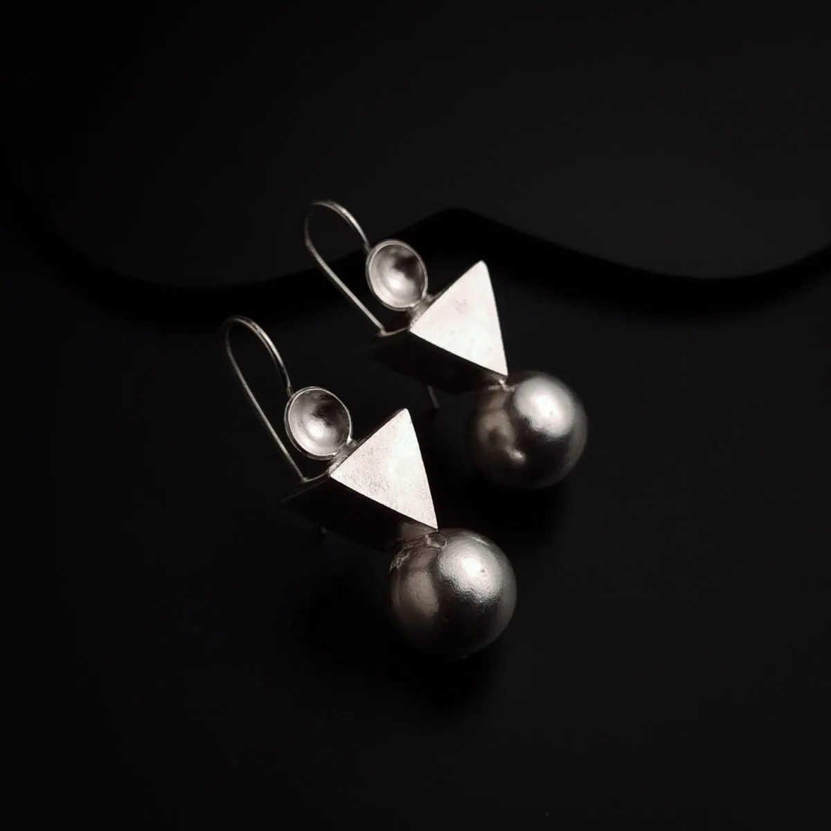 3D Silver Earring