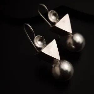 3D Silver Earring