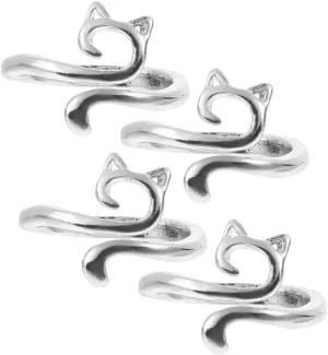 4Pcs Adjustable Jewelry for Women Minimalist Dainty Finger Rings Chic Metal Design for Daily Wear and Special Occasions Unique present for