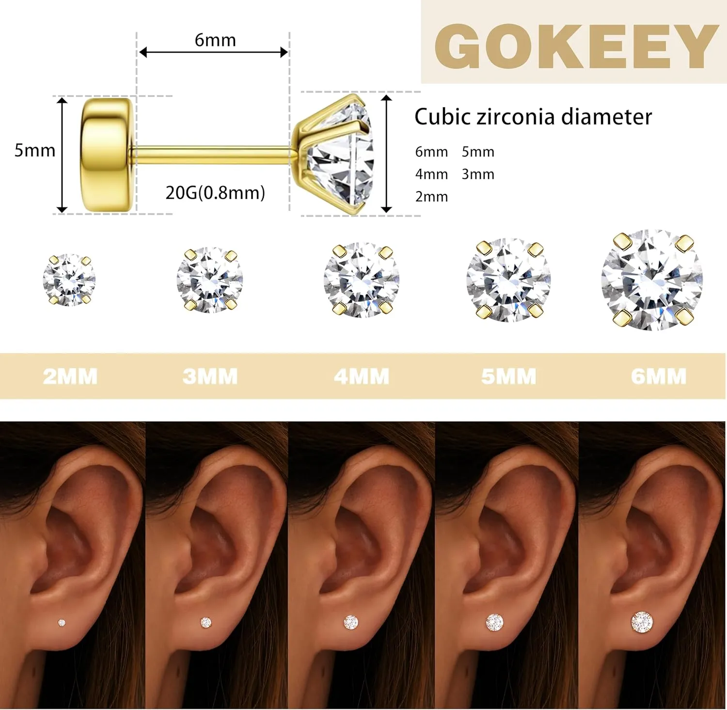 5 Pairs Flat Back Stud Earrings Set for Women Trendy Hypoallergenic Surgical Steel Stud Earrings for Sensitive Ears Cute Cartilage Helix Earring Set for Multiple Piercing Jewelry Gifts