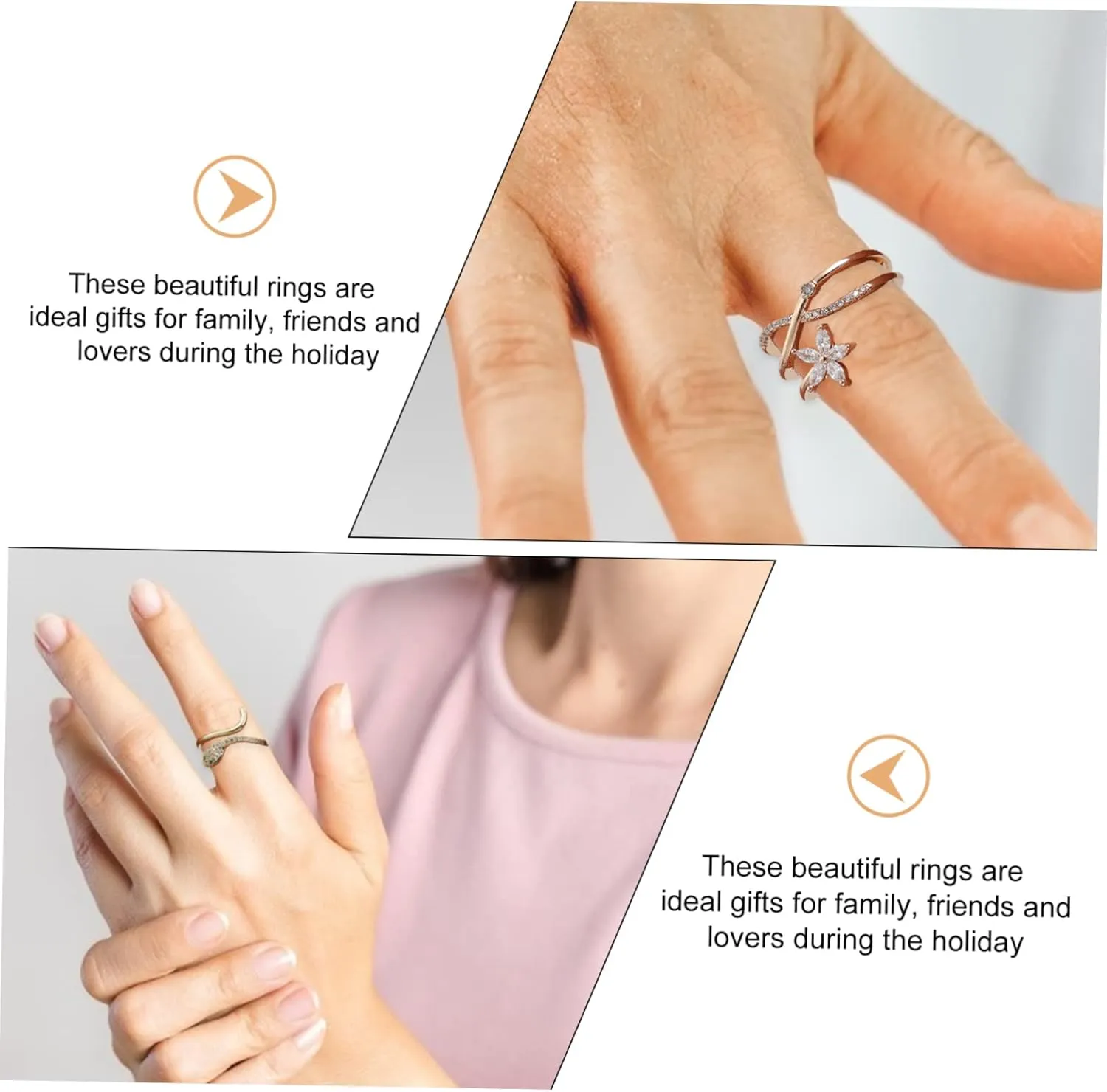 6 Pcs Ring Christmas Christmas Presents Regalitos De Party Decor Xmas Finger Ornaments Fashion