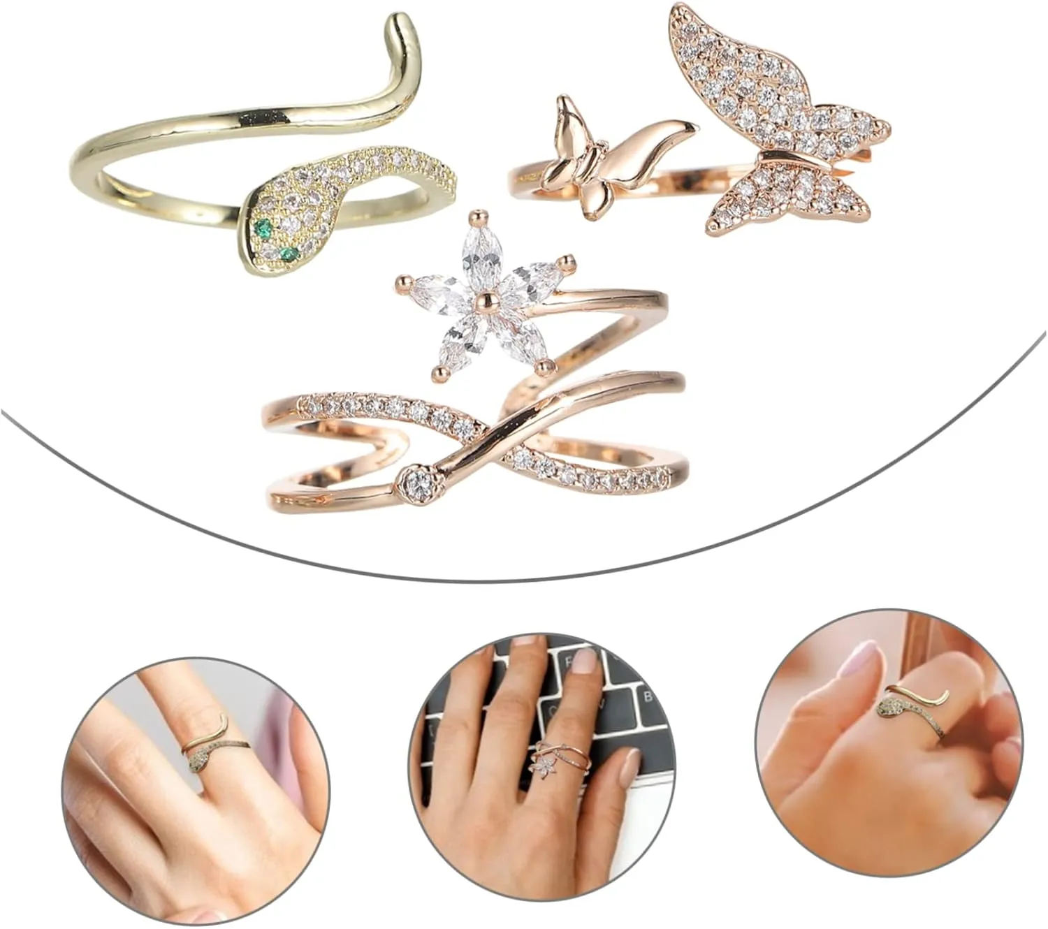 6 Pcs Ring Christmas Christmas Presents Regalitos De Party Decor Xmas Finger Ornaments Fashion