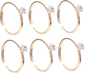 6Pcs Adjustable Titanium Steel Rings for Women Romantic Finger Decor for Weddings Parties Games and Comfortable Jewelry Resistant Wedding Ring