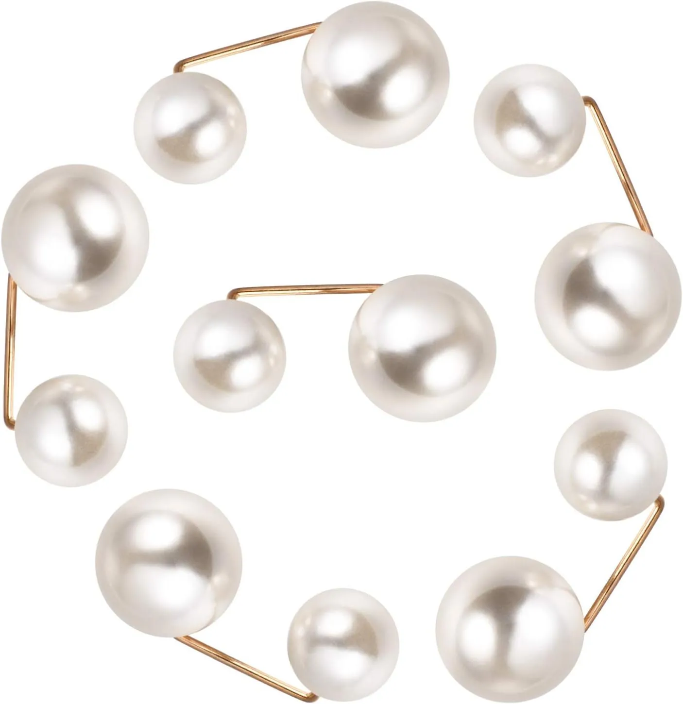 6Pcs Faux Pearl Brooch Pins for Sweaters Dresses Corsages Stylish Safety Pins for Women Elegant Accessories for Weddings Parties Daily Wear