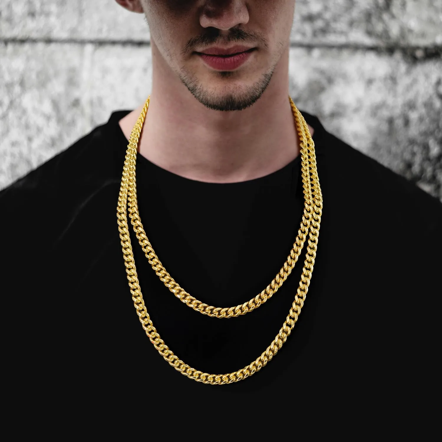 7MM Gold Chain for Men Women 14K Gold Chain Necklace for Women Mens Chains Necklaces Cuban Link Chains 16'' 18'' 20'' 22'' 24'' 26'' 30''