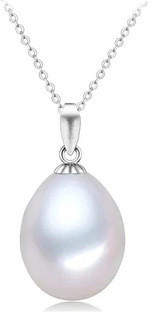 925 Sterling Silver Freshwater Cultured Black Pearl Pendant Necklace Fine jewelry Women Birhday Gifts