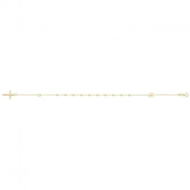9ct Yellow Gold Ladies Rosary Bracelet BR614