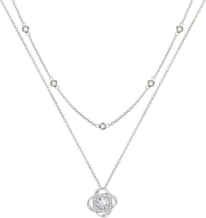 ACECHA Diamond Necklaces for Women-Dainty 18K Gold Silver Plated Choker CZ Layered Pendant with Pearl Diamond Zircon Cross Trendy Minimalist Necklace Jewelry Gifts For Women