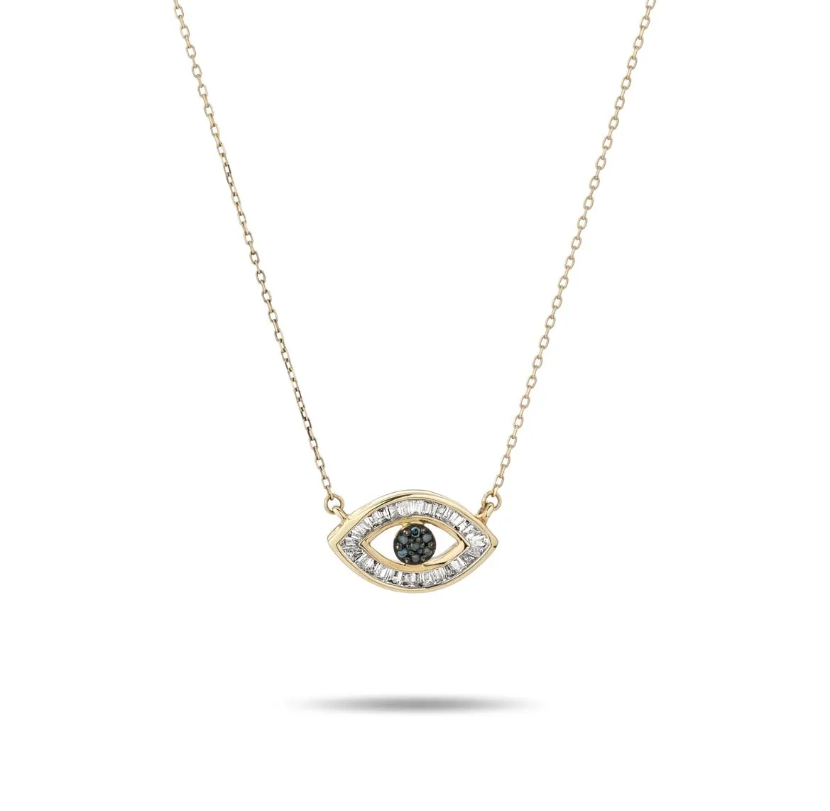 Adina Reyter Baguette evil eye necklace- y14