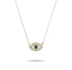 Adina Reyter Baguette evil eye necklace- y14