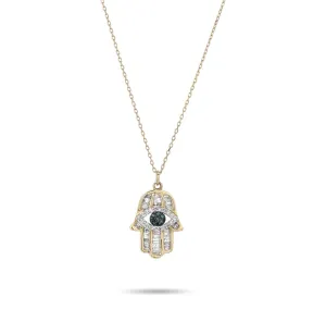 Adina Reyter baguette hamsa necklace y14