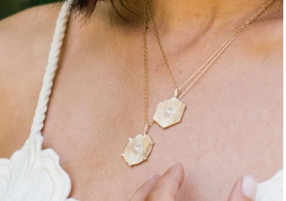 Adina Reyter large bezel rays pendant