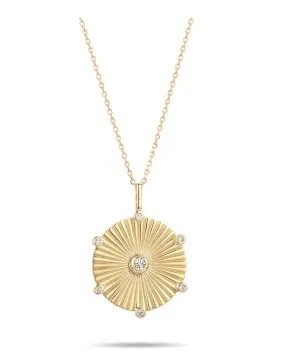 Adina Reyter large bezel rays pendant