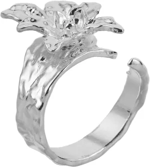 Adjustable Open Daffodil Ring for Women Unique Cool Minimalist Jewelry for Daily Wear Parties and Dates