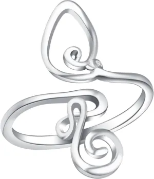 Adjustable Opening Toe Knuckle Ring Women's Foot Jewelry Stylish Beach Foot Ring Silver Tone