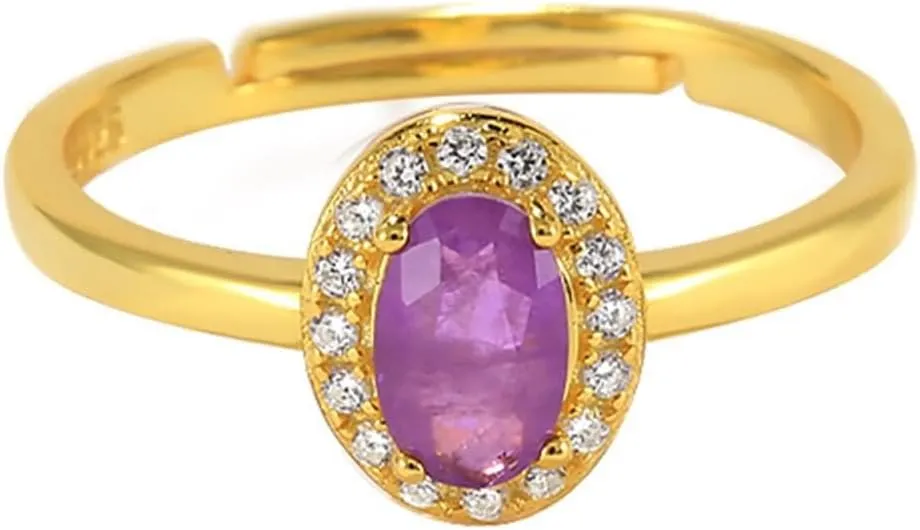 Adjustable Rings for Adults, Matching Wedding Rings Oval with Gem S925 Sterling Silver Adjustable