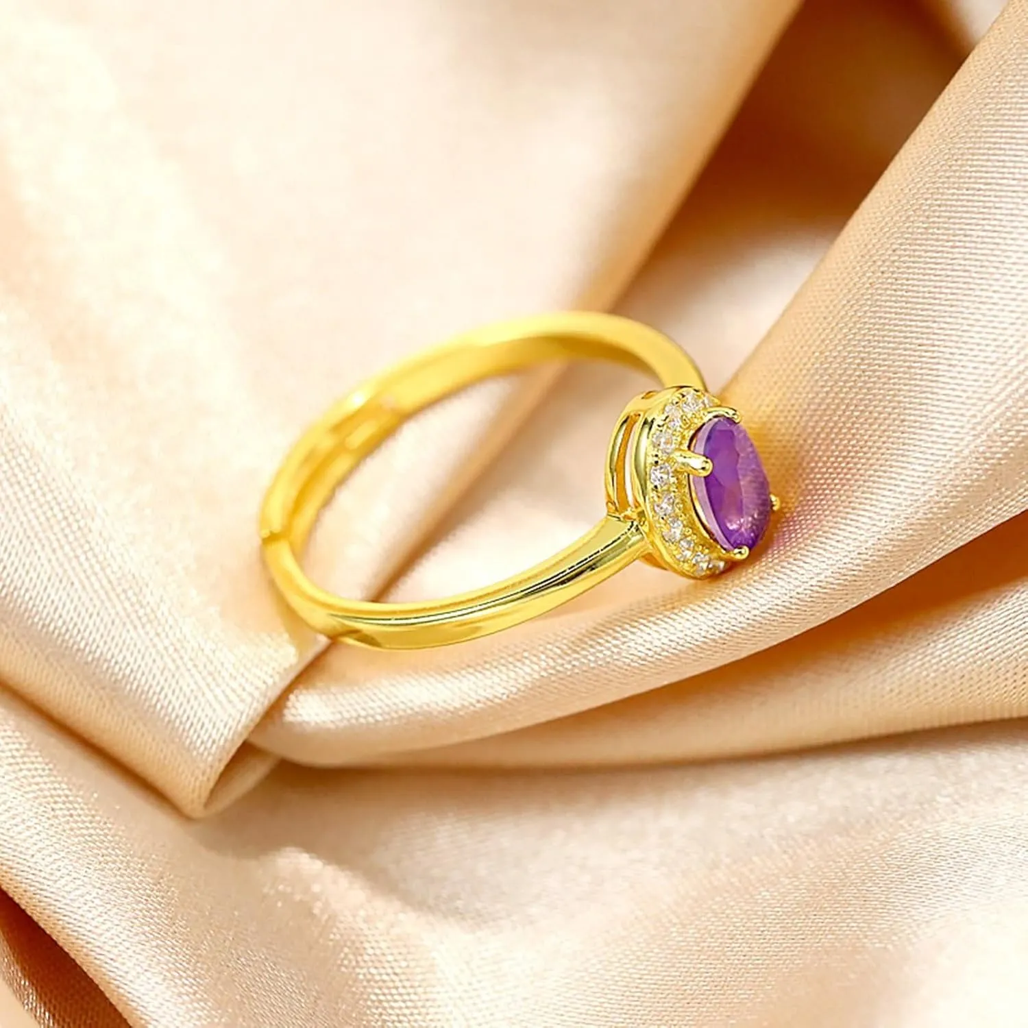 Adjustable Rings for Adults, Matching Wedding Rings Oval with Gem S925 Sterling Silver Adjustable