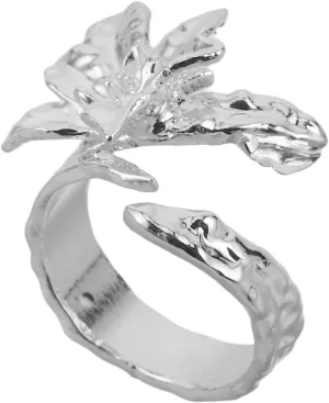 Adjustable Vintage Open Flower Ring Unique Daffodil Design Aesthetic Jewelry for Women for Daily Wear Special Occasions Elegant Statement Finger Accessory