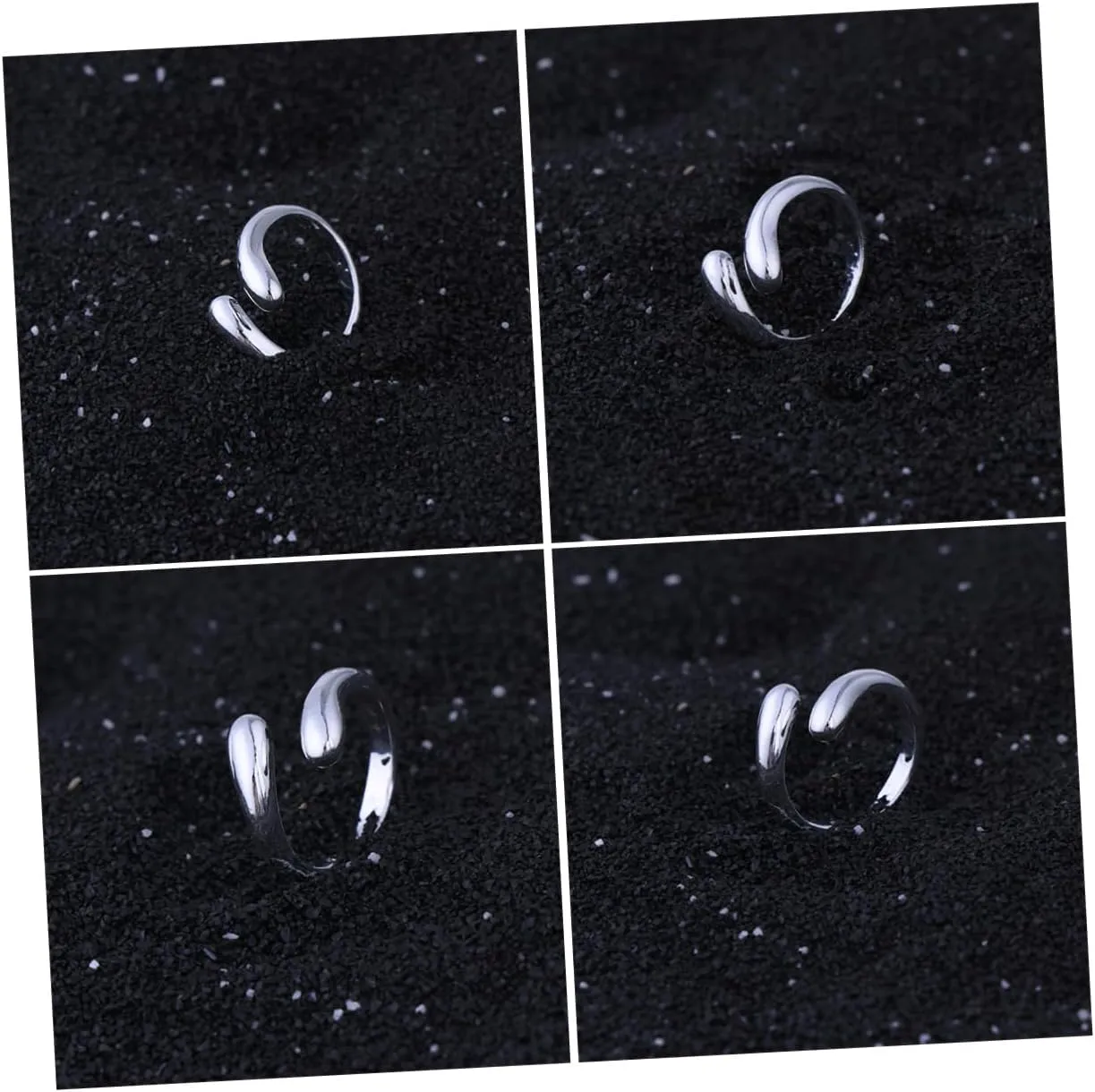 Adjustable Water Drop Rings for Women Elegant Open End Design Jewelry Accessory for Daily Wear and