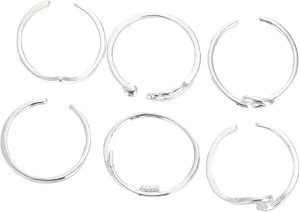 Alloy Open Ring Set Pcs Women's Finger Jewelry Simple Rings for Women for Different Fingers