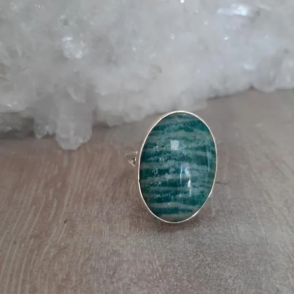 Amazonite Oval Ring
