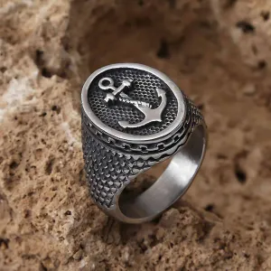Anchor Signet Ring