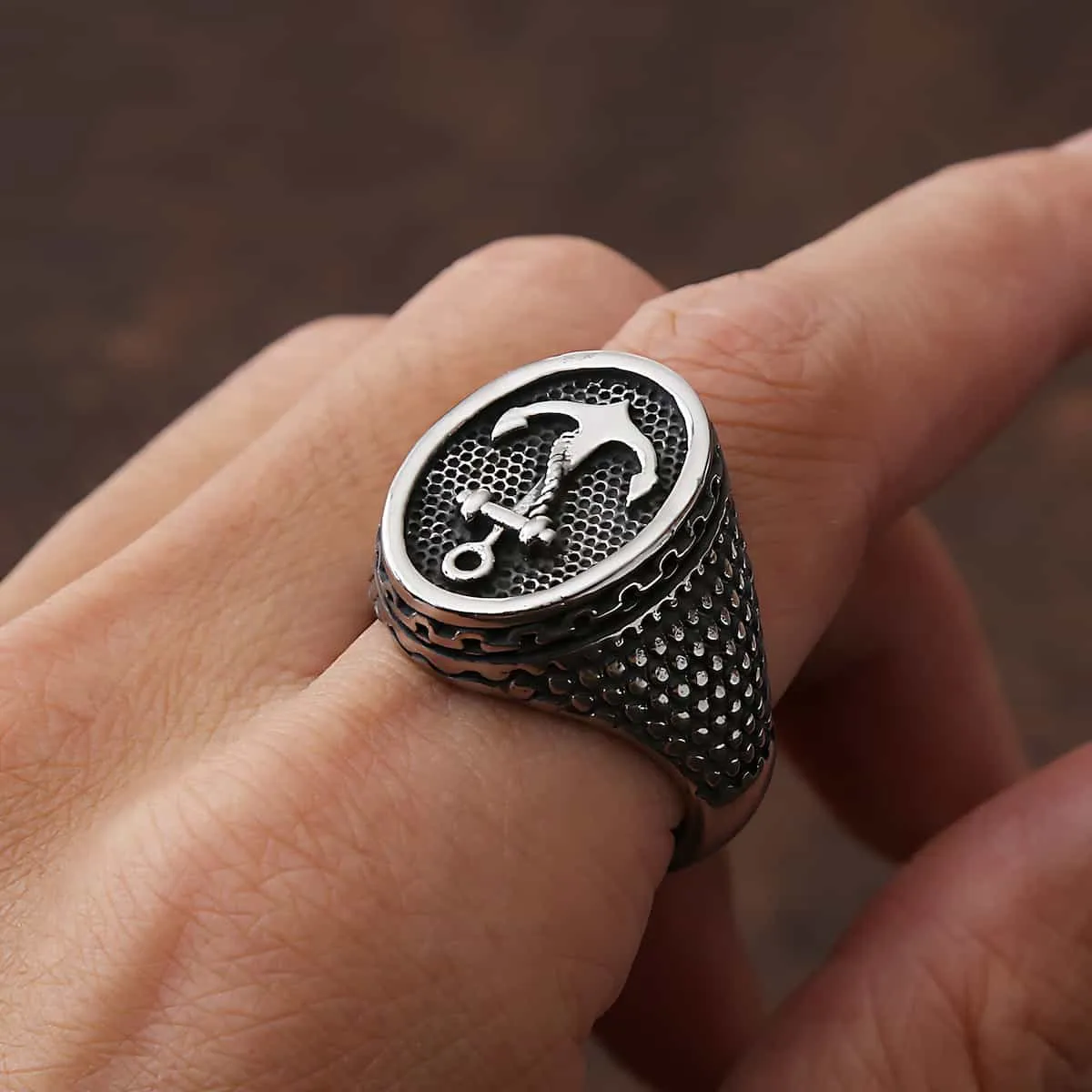 Anchor Signet Ring