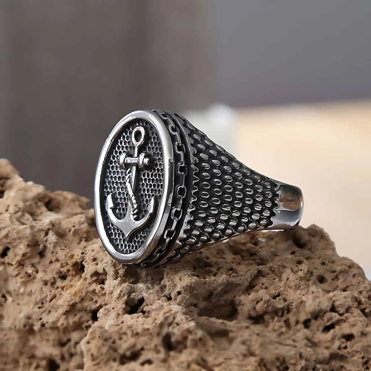 Anchor Signet Ring