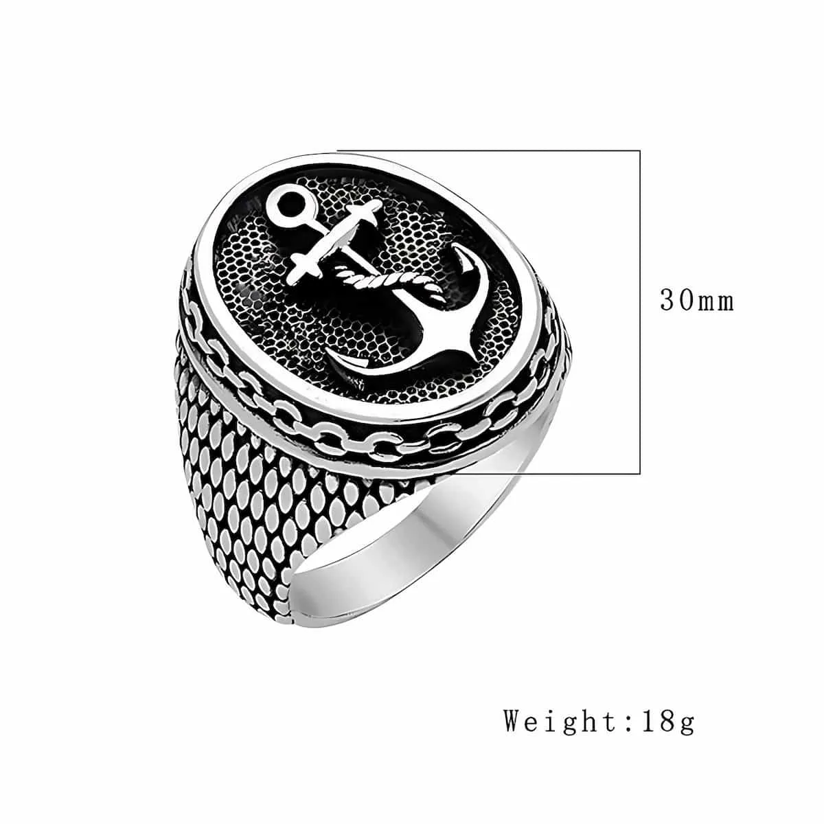 Anchor Signet Ring